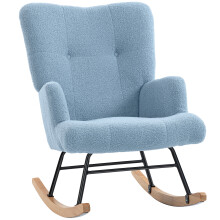 Silla Mecedora Azul 65 x 88 x 87 cm
