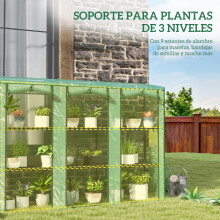 Invernadero de Jardín Verde 215 x 46 x 151cm