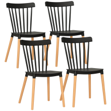 Sillas de Comedor Negro 43 x 52.5 x 83 cm