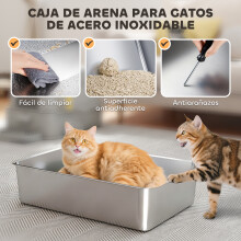 Arenero para Gato Gris 63 x 43 x 43 cm