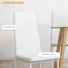 Sillas de Comedor Blanco 41 x 50 x 97 cm