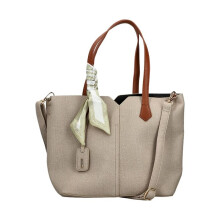 Borsa a mano - RIEKER - Moletta - Beige - Tracolla regolabile - Chiusura con zip e patta