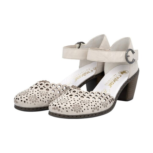 Rieker Sandales - RIEKER - Cuir - Talon large - Beige - Bride réglable 2