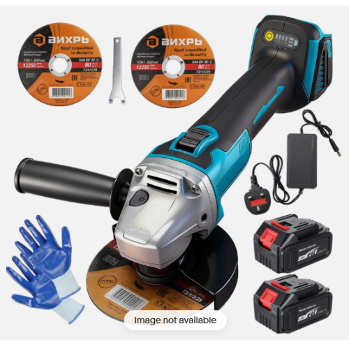21V Cordless Brushless Grinder 125mm + 2 Batteries