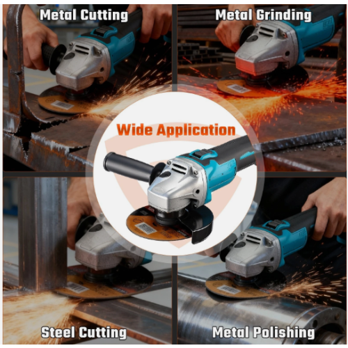 21V Cordless Brushless Grinder 125mm + 2 Batteries 1