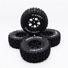 YSIDO 4pcs 110mm 1/10 Short Course Truck Tires Tyre Wheel with 12mm Hex for Slash Arrma Senton HuanQi 727 Hpi Rc Car C