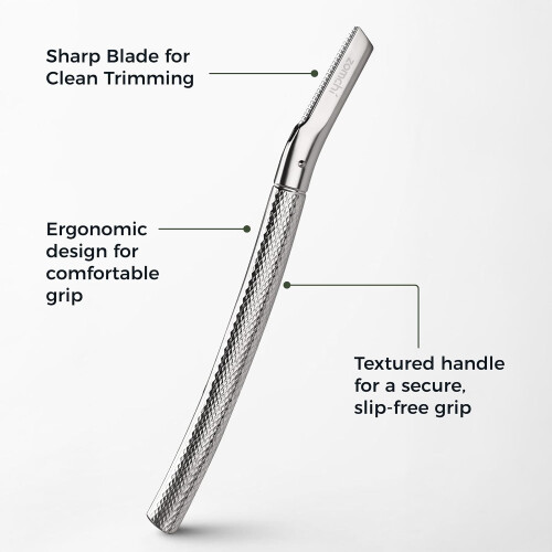 ZOMCHI Dermaplaning Tool for Face, Eyebrow Trimmer Shaper with Precision Cover,Silver 1