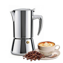 4 Cup Stainless Steel Espresso Maker Cup Stove Top Coffee Percolator Moka Pot