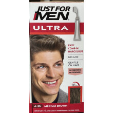 Just For Men Ultra, Hair Dye Colour A35 Medium Brown Easy Application Comb In