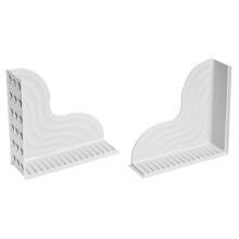 Set van 2 Siliconen Douchespatbeschermers, Waterstopper voor de Badkuiphoek Zonder Lijm met Zuignappen, Herbruikbaar