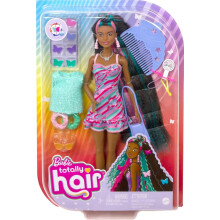 Barbie Totally Hair Doll, Butterfly-Themed with 8.5-inch Fantasy Hair & 15 Styling Accessories (8 with Color-Change Feature)