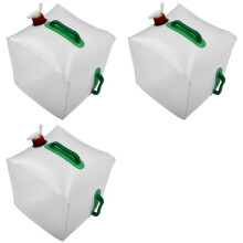 3X 20L 5,3 Gallon Draagbare Waterdrager Opvouwbare Wateropslagcontainer voor Kamperen Wandelen Klimmen