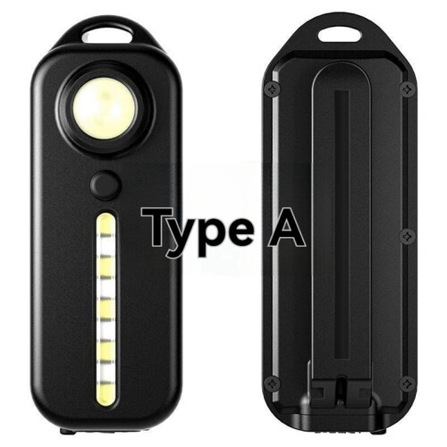 2X Outdoor Flashlight Pen Clip Safety Warning Light Rechargeable Flashlight Multi-Function Shoulder Strap Light A 2
