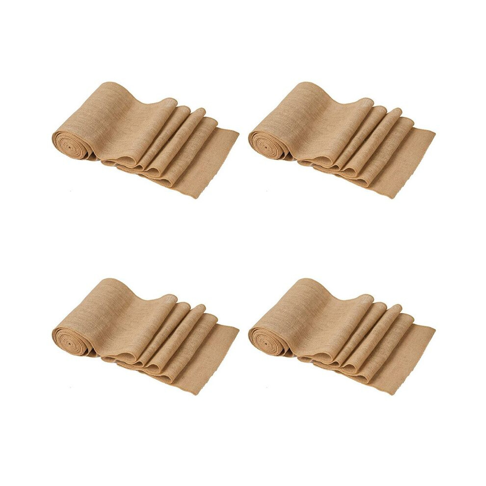 4X Table Runner 10 M X 30 Cm Jute Table Runner Linen Jute Fabric, Table Runner Roll Table Decoration 4712099203625