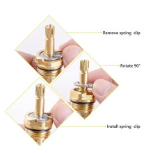 3X 994053-0070A Cartouche de Valve de Rechange pour Robinet de Cuisine et de Salle de Bain, Tige de Rechange en Laiton Chaud et Froid 4Z-24H