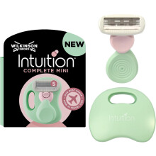 WILKINSON SWORD Intuition Complete Women's Mini Razor with Travel Case, for Tricky Zones Like Bikini Line, Armpits, Knees & Ankles
