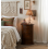 Large Dark Brown Drum Bedside Table with 3 Drawers 1