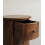 Large Dark Brown Drum Bedside Table with 3 Drawers 4