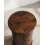 Large Dark Brown Drum Bedside Table with 3 Drawers 7