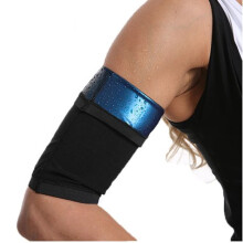(PU blue arm sleeves, L/XL) Sauna-Schwitzgürtel für Damen, Taillenformer, Fitnessgürtel, Shapewear, Körperformer, Bauchband