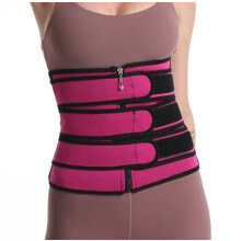 (Red Zipper Three Waist Belts, XXXL) Taillenformer-Gürtel für Damen – Fitness & Schwitzen – Bauchweg-Korsett – Figurformender Gürtel