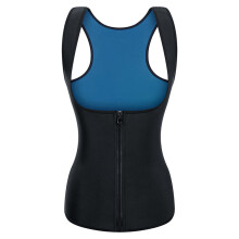 (Black Outside Blue Inside, 3XL) Figurformende Sport-Shapewear mit Taillenstütze in großen Größen