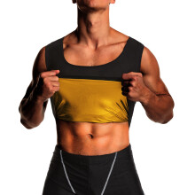 (Golden Yellow, XXL/3XL) Herren-Taillenformer mit silberner Beschichtung – Schweißabsorbierender Sauna-Bodyformer für Bauchkontrolle und Sport