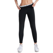 (Silver Coated, S/M) Damsvettaktiverade yogabastubyxor för kroppsformning och bantning, niopunktsformande byxor
