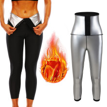 (Silver Coated Buttoned 9-Point Pants, 4XL/5XL) Women's Long Sleeve Waist Trainer Body Shaper Abdominal Slimming Sport Corset