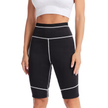 (Silver Coated Spliced Shorts, XXL) Sauna-Schlankheits-Body-Set, Taillenformer-Hose mit Reißverschluss, Yoga- und Fitnessbekleidung