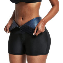 (Thickened Waist Coated Blue 3/4 Pants, 3XL) Thickened High-Waist Butt-Lifting Pants for Women, Waist Shaping Fitness Button Pants