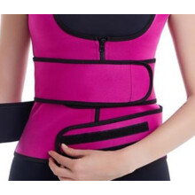 (Red double-belt zipper chest, XL) Postpartum Neopren Bodysuit Magkontroll Shaper Förtjockad Midjebälte Knappväst Bröststöd