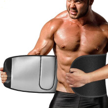 (Silver Coated, XL) Silver Ion Sports Sweat-Absorbing Waist Belt for Shaping, Running, Yoga, and Fitness