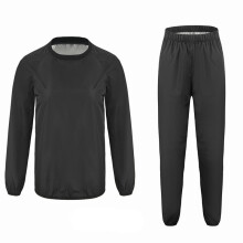 (Windbreaker Set (No Pockets), S) Completo sauna da uomo e da donna – Yoga Fitness, maglia a maniche lunghe e pantaloni