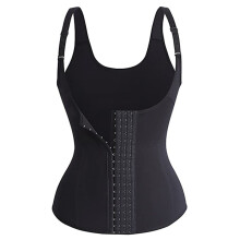 (Four-row button strap, M) Formwäsche zur Bauchkontrolle nach der Geburt: Verstellbare Schulterträger und 4-reihiger, schweißfördernder Knopf