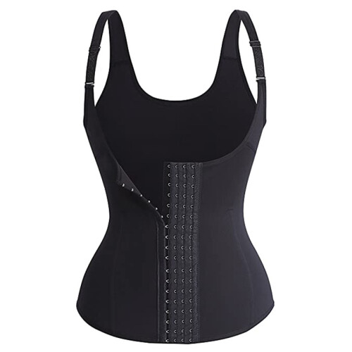 (Four-row button strap, M) Postpartum Belly Control Shapewear: Adjustable Shoulder Straps & 4-Row Sweat-Inducing Button
