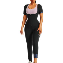 (Blue Short Sleeve Bodysuit Long, S) Women's Butt-Lifting Sweatsuit for Running, Yoga, Fitness & Sports – Sweat-Absorbing Tight Bodysuit Set
