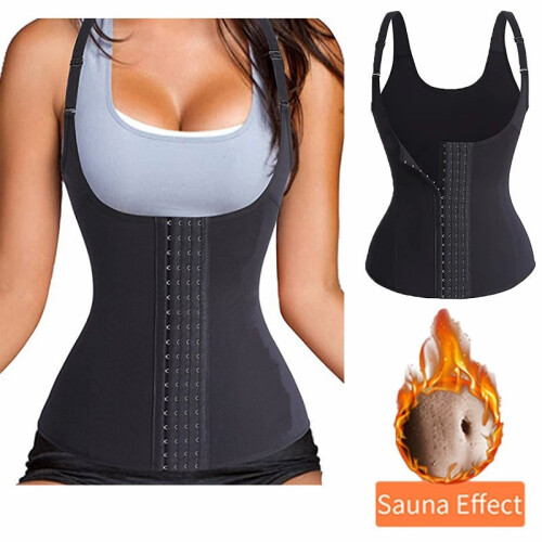 (Four-row button strap, XXL) Postpartum Belly Control Shapewear: Adjustable Shoulder Straps & 4-Row Sweat-Inducing Button 1