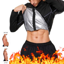 (Silver Coating, XXXL) Termokläder för män för löpning, fitness, viktminskning och yoga