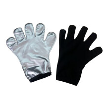 (Silver Gloves, S) Men's & Women's Sauna Sweat Suit Set Long Sleeve Zipper Body Shaping Running Fitness Sportswear