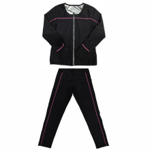 (Rose Red Line Set, XXL) Women's Rose Red Sauna Waist Trainer for Slimming & Yoga Sweat Suit
