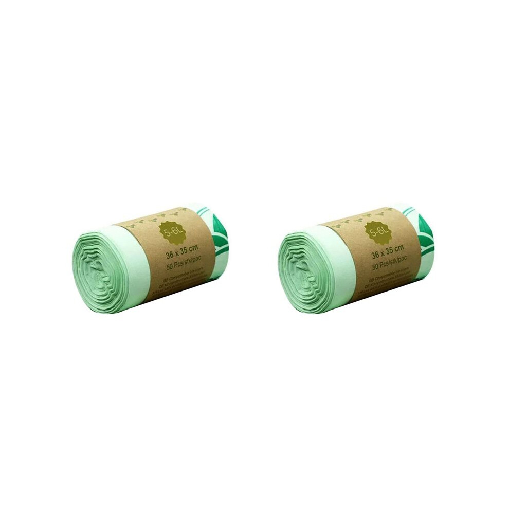2X 10L Compostable Trash Bags Biodegradable Kitchen Food Waste Bag, Corn Starch Garbage Bags ,Kitchen Scraps Bag 4711640903441