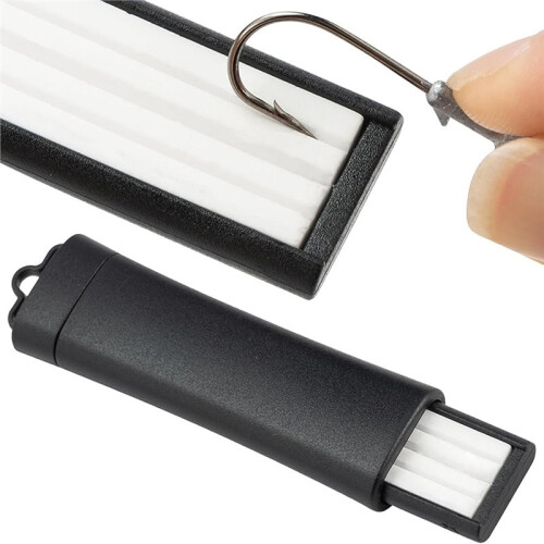 Fishing Hook Sharpener - Compact Ceramic Tool for Enhanced Hook Efficiency, Fits Easily in Tackle Box 2