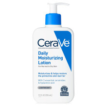 CeraVe Daily Moisturizing Lotion for Dry Skin, Body Lotion & Face Moisturizer with Hyaluronic Acid and Ceramides, Fragrance Free, Oil-Free, 12 Ounce