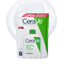 CeraVe Hydrating Facial Cleanser, Moisturizing Face Wash For Dry Skin, Hyaluronic Acid + Ceramides + Glycerin, 16 Ounce Refill