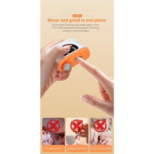 Gray, Rechargeable Electric Nail Clipper, Automatic Electric Nail File, Two Modes 2
