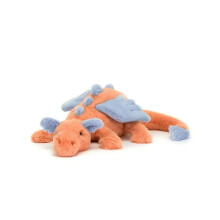 (Orange Dragon) Original JC Cat 60cm Matcha Cherry Dragon Baby Doll Bedroom Pillow Cat And Dog Play With Plush Toys Pet Holiday Gift
