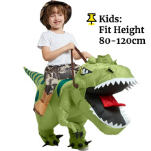(80-120cm) Children's Animal Cartoon Ride Overlord Inflatable Costume Dinosaur Role Playing Game Christmas Halloween Carnival Birthday Gift