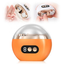Electric Nail Clipper and Trimmer Rechargeable with LED Light, Low Noise, Clipping Collection, Orange