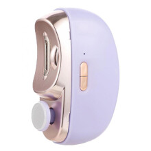 Rechargeable Electric Nail Clipper with Light, Dual Speed, Compact Purple Trimmer Pack of 3